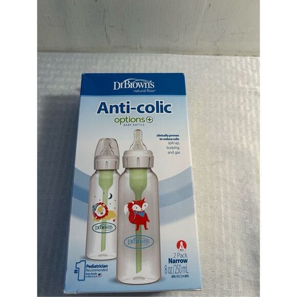 Dr. Brown Baby Bottles 2 anti-colic options fox lion. naroow #1 nipples. - Picture 5 of 5